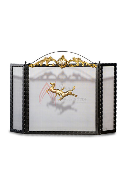 Şömine Aksesuarcısı At Desenli Şömine Siperlik , Atlı Siperlik , Şömine Aksesuarları