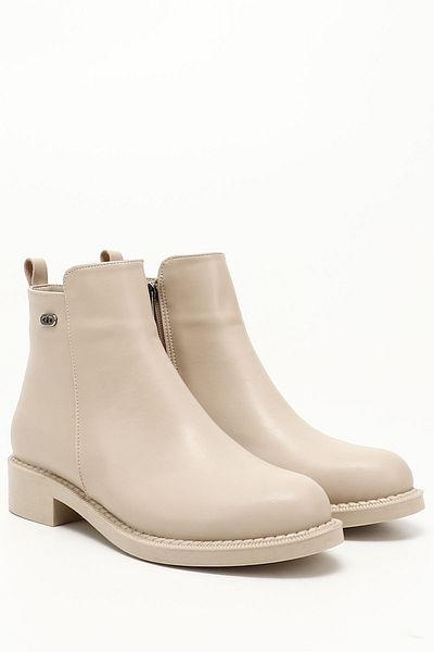 GÖNDERİ(R) Women/Girls Nude Zippered Thermo Sole Boots