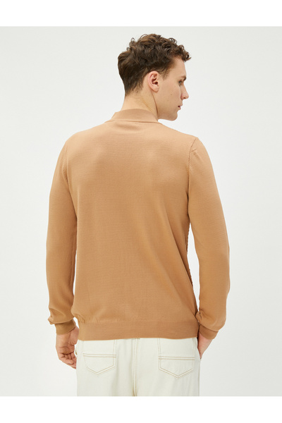 Koton Yarım Balıkçı Yaka Kazak Triko Dokulu Dar Kesim Uzun Kollu