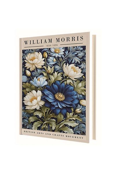 DEFFTER William Morris 14x20 Printed Azuz Notebook - Hard Cover and Line Design