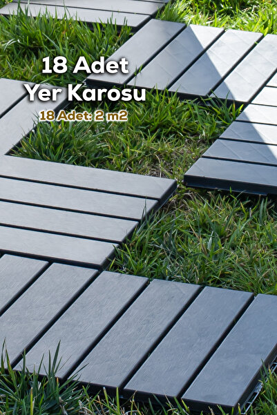 Porsima 1066 18 Li Bahçe Balkon Teras Zemin Paspası Banyo Paspası Dış Mekan Y...