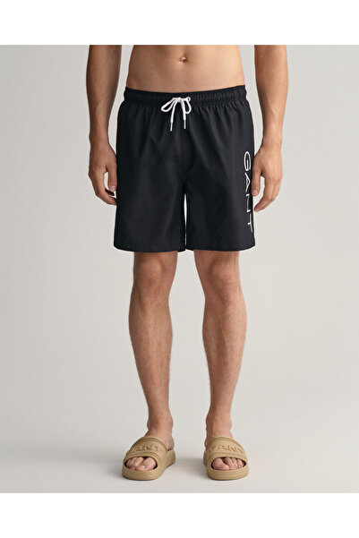 Gant Erkek Siyah Logolu Mayo Şort
