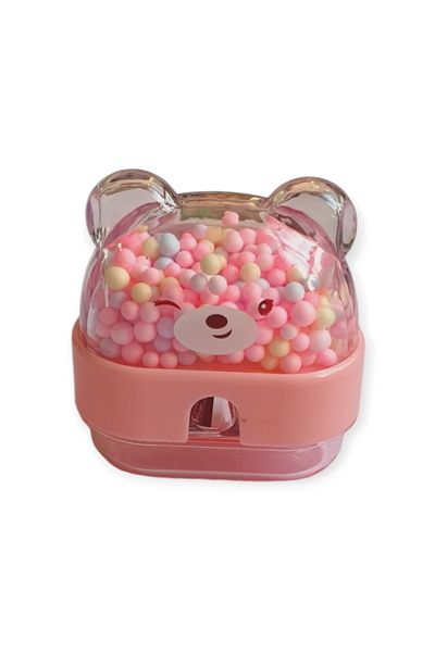 Polin Beaded Pencil Sharpener with Cute Bear Figure
