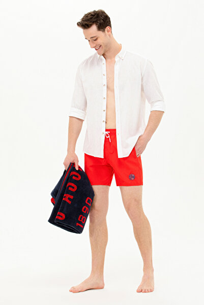 U.S. Polo Assn. Erkek Kırmızı Deniz Şortu 50262334-VR030