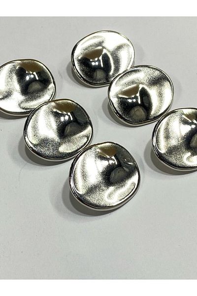 karantuhafiye Trench Coat Button Set Ellipse Model / Silver Set of 6 2.7 cm