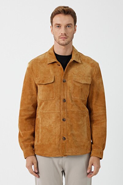 Deri Company Fiorenzo Taba Nubuk Deri Gömlek