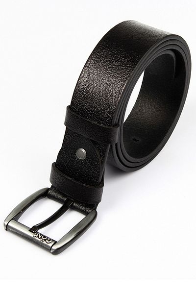 GÖNDERİ(R) Men's Black Genuine Leather 4.5 cm Jeans Belt