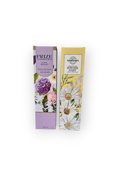 Prize Cosmetics Floral Bouquet  Soft Çubuklu Oda Kokusu 100 ml & Marmara Powd...
