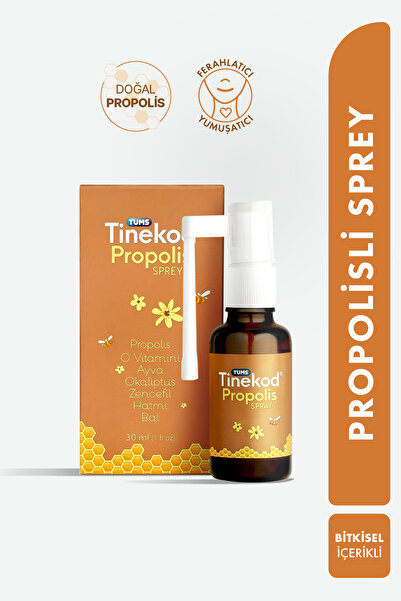 Tums Tinekod Propolisli Boğaz Spreyi 30ml | C Vitamini, Okaliptus, Zencefil, Bal