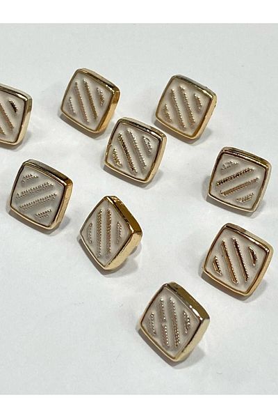 karantuhafiye Blouse Shirt Button/Metallized (Plastic) Button / Set of 10 / 1 cm