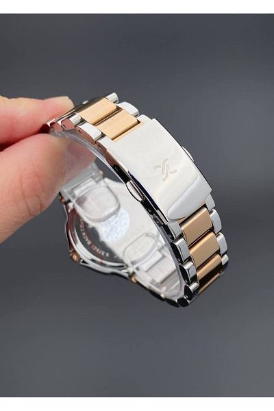 Daniel Klein Women's Wristwatch Steel Strap Rose Silver Color 3 Atm Water Resistance