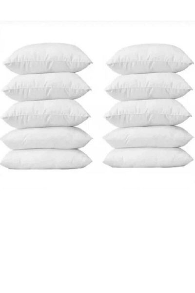 AYHOME 50X70 White Cotton Home Supplies - Zippered Inner Lined Pillow Case Set of 10