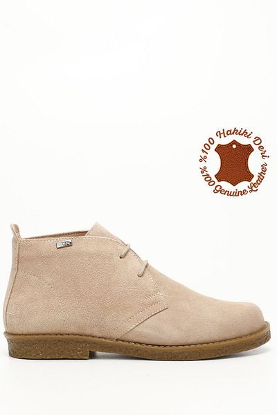 GÖNDERİ(R) Γυναικείες / Κορίτσια Πούδρα Suede Oxford Mold Rubber Sole Γνήσιες δερμάτινες μπότες