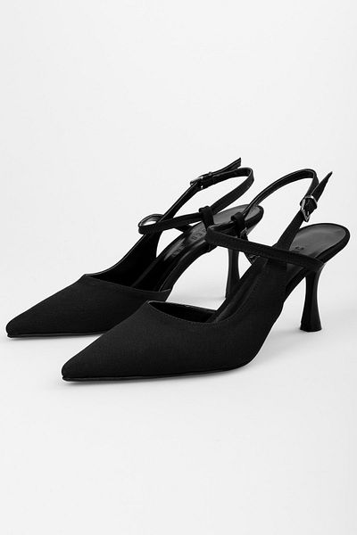 Shoeberry Stiletto pentru femei Nella din satin negru