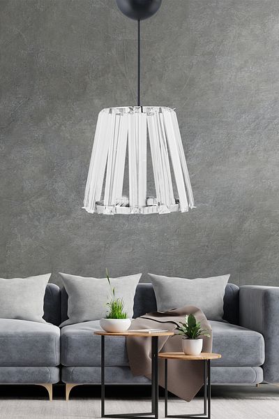 EvLight Mica Chrome Chandelier