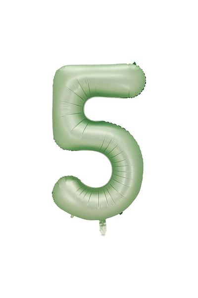 DÜVENCİ TİCARET 34 Inch Number Sage Foil Balloon