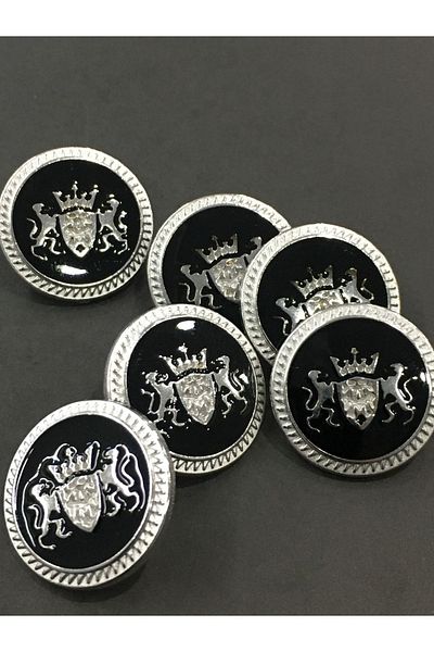 karantuhafiye Trench Coat and Jacket Button Set of 6 / Pair of Lions