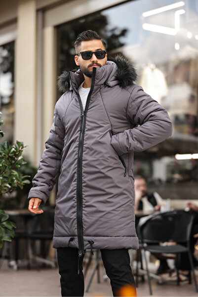 RHONES ΑΝΔΡΙΚΟ ΜΑΚΡΥ ΠΑΛΤΟ ΓΟΥΝΑ ΜΕ ΚΟΥΚΟΥΛΑ