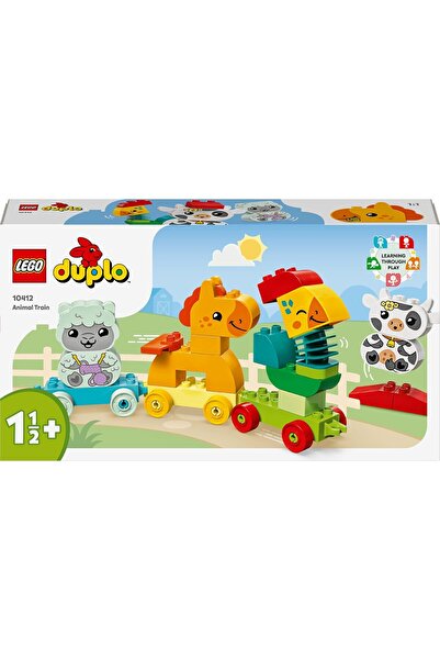 LEGO DUPLO My First Animal Train (10412) - Educational Building Set with Farm Animals for Toddlers 1