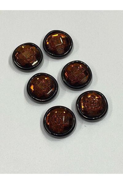 karantuhafiye Trench Coat Jacket Button Italian Button Set of 6 Red Brown 2.5 CM d2001