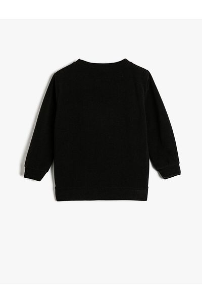 Koton Hanorac cu mânecă lungă brodat cu tematică de Halloween - Crew Neck Raised