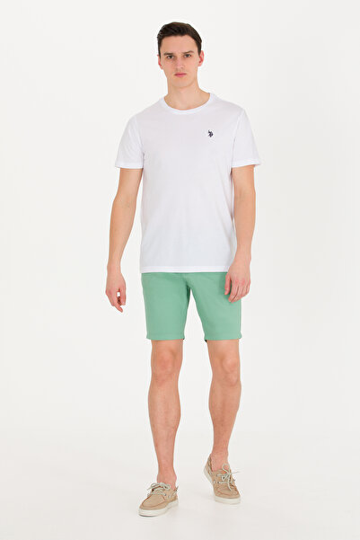 U.S. Polo Assn. Ανδρικό λευκό μπλουζάκι Basic Crew Neck 50262974 -vr013