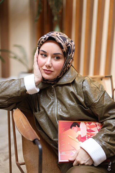 Silk Home Eșarfă din mătase Tivil cu model mixt kaki 11419-12