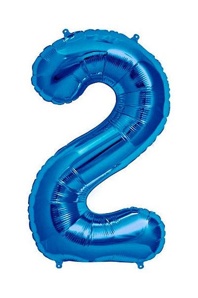 DÜVENCİ TİCARET 34 Inch Blue Number Foil Balloon