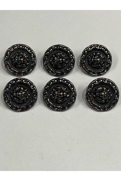 karantuhafiye Trench Coat Button / Lion Chain Model / Anthracite Set Set of 6