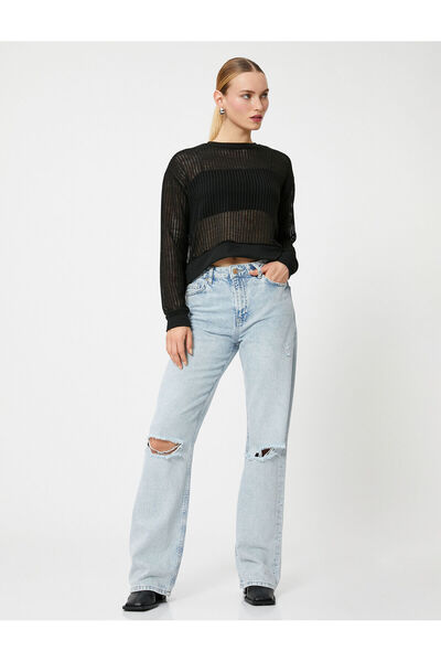 Koton Hanorac ajurat cu guler rotund