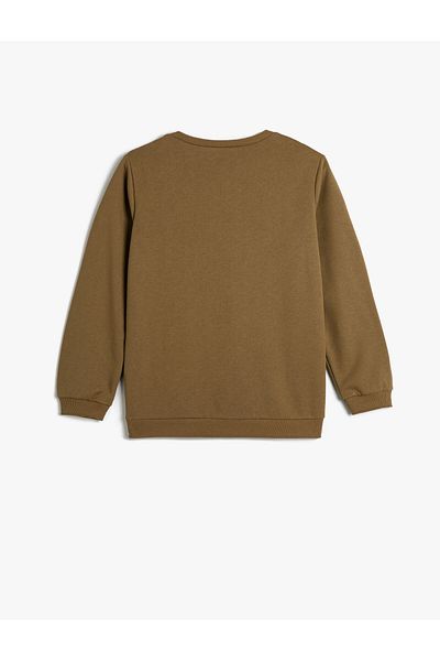 Koton Dinosaur Sweatshirt Long Sleeve Crew Neck Ribbed