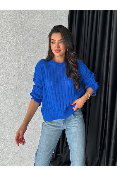 kenza'a Pulover ajurat cu talie elastică pentru femei