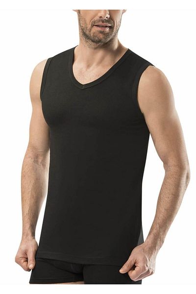 YILDIZ 124 Men's Modal Super Thin V-Neck Zero Sleeve Undershirt Single