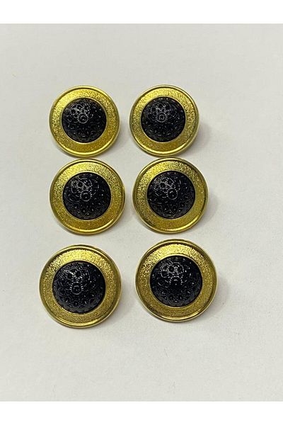 karantuhafiye Trench Coat And Vest Button / Plastic Metalized Gold Frame Set of 6 / 2 CM