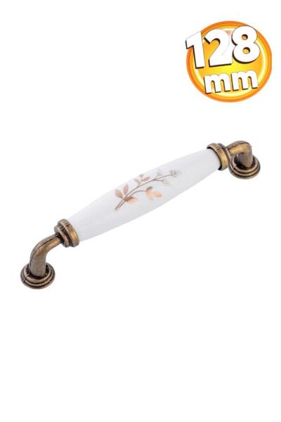 Porcellana Perla Porcelain Metal Furniture Handle Kulb Cabinet Drawer Cloakroom Kitchen Bathroom Handle -Handle-Ruby128Mm-Stk3301