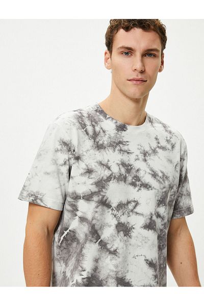 Koton Μπλουζάκι Cotton Tie-Dye Look με κοντό μανίκι Crew Neck T-shirt