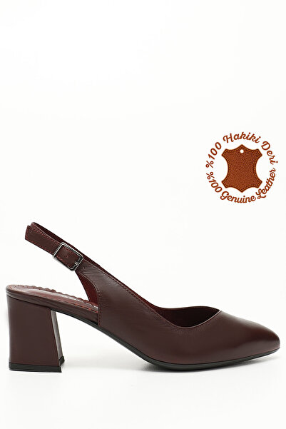 GÖNDERİ(R) Dámské vínové starožitné boty z pravé kůže na silném podpatku s ot...