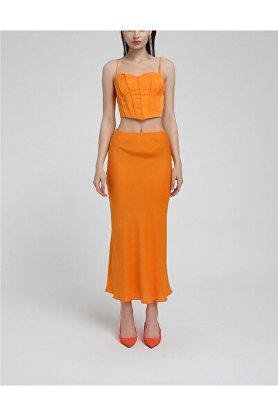 FASHION COCKTAIL Помаранчева блуза з рельєфним принтом і шортиками - на бретельках і з еластичною спинкою