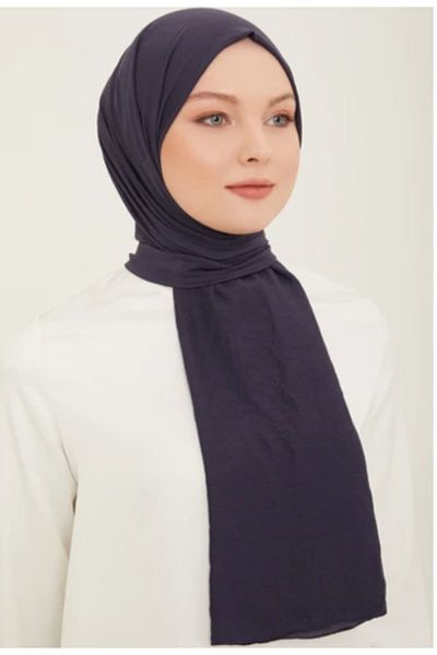 Armine Trend Natural Soft Navy Blue Shawl - 06