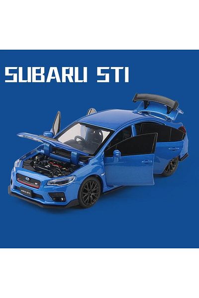 Shem 1.32 لعبة سيارة سوبارو Wrx ذات الأبواب المضيئة القابلة للفتح