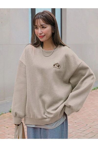 MOONBULL Φούτερ με στάμπα Unisex Crew Neck Oversize πίσω