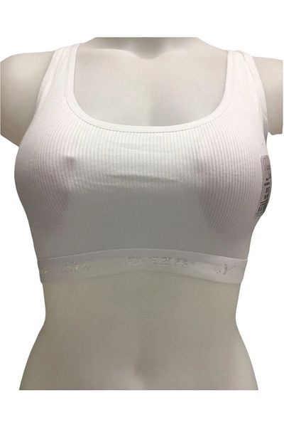 NARIYA Women's Cotton Inside Padded Gathering Large Size Bra Oversize Thick Strap Gathering Half Tank Top