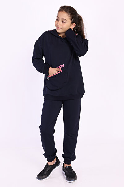 Toontoy Σετ αθλητικής φόρμας για κορίτσια με τύπωμα με λεπτομέρεια τσέπης