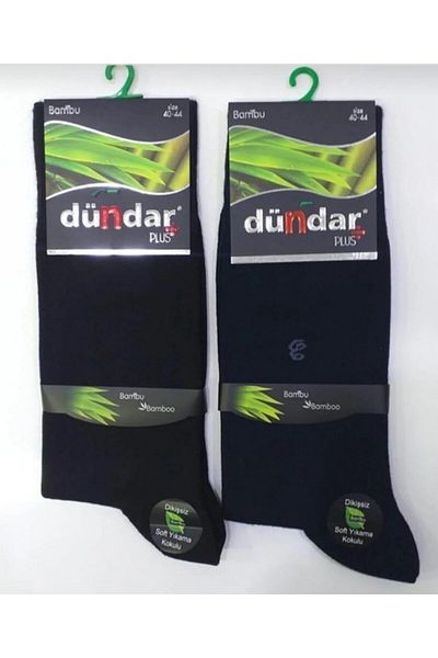 Dündar Plus 5602 Ανδρικές κάλτσες Lycra από μπαμπού (3 Μαύρες, 3 Μπλε) 6 τεμαχίων