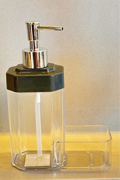 Makri 350 ml Plastic Liquid Soap Dispenser with Sponge Holder