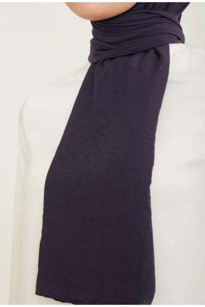 Armine Trend Natural Soft Navy Blue Shawl - 06