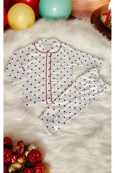 Zem Baby 0-6 Months Heart Patterned Baby Set