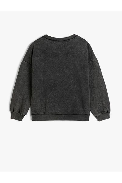 Koton SmileyWorld® Sweatshirt Licensed Raised Long Sleeve Crew Neck