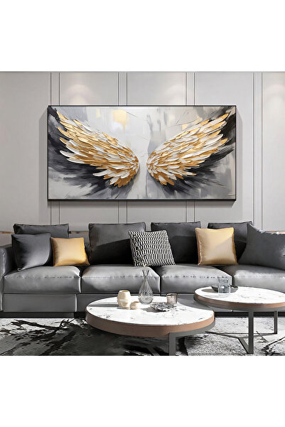 Z Concept Yağlıboya Dokulu Melek Kanadı Tablo