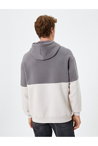 Koton 4wam70045mk 931 Anthracite ανδρικό φούτερ από βαμβάκι